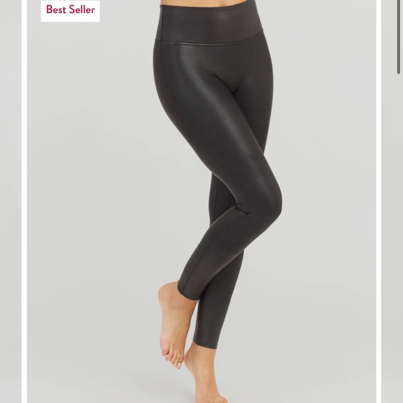 Spanx Faux leather legging “Petite” Size: L 🆕 - Picture 1 of 7